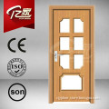 pvc interior glass door mdf wood door